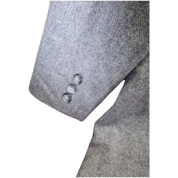 VTG Classic Women's PENDLETON Grey 100% Virgin Wool Blazer Size 10 Made In USA - Picture 5 of 9